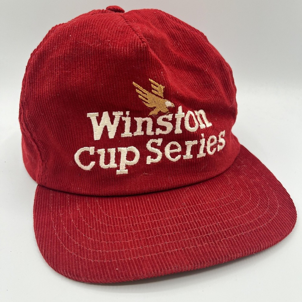 Winston Cup Series Hat Strohm Cap Snap Corduroy Cigarettes USA‎ NASCAR Vintage